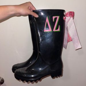 Delta Zeta Sorority Custom Rain-boots Size 7